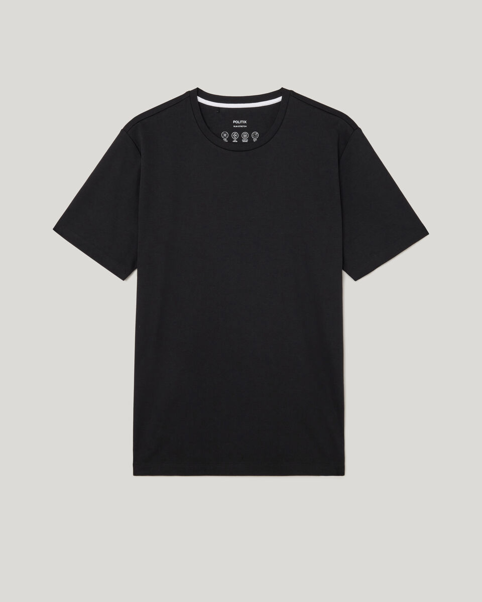 Slim Travel Tee, Black, hi-res